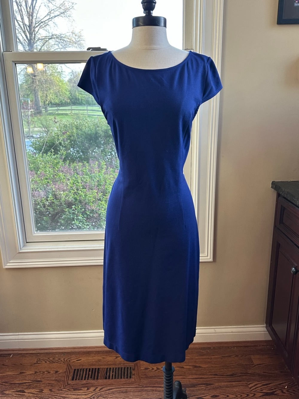 Theory Royal Blue Midi Sheath Dress